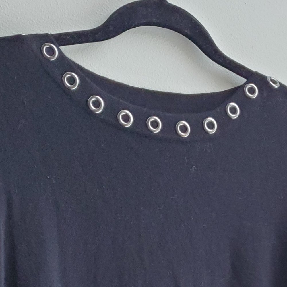 Cable & Gauge Black Boat Neck Sweater Size Medium - Picture 4 of 16